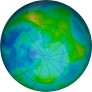 Antarctic ozone map for 2024-04-26